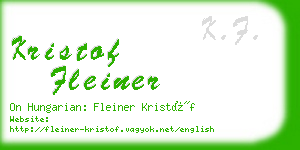 kristof fleiner business card